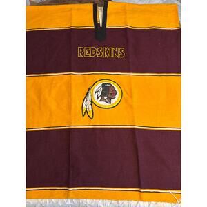 Vintage Washington Redskins Handmade Poncho Blanket Top 42x36 NFL Colors